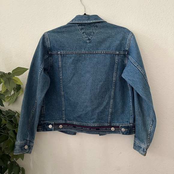 VTG retro Tommy Hilfiger Blue Denim Jacket Sz M - Picture 4 of 5